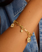 Varsity Parker Charm || option::18K Gold Plated, Baseball