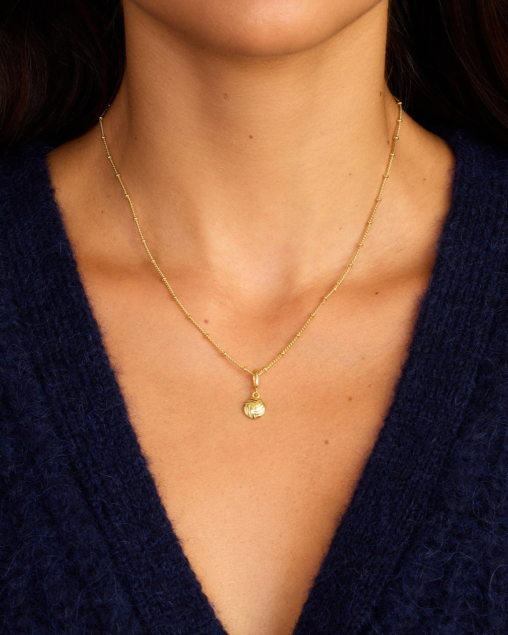 Varsity Parker Charm || option::18K Gold Plated, Volleyball
