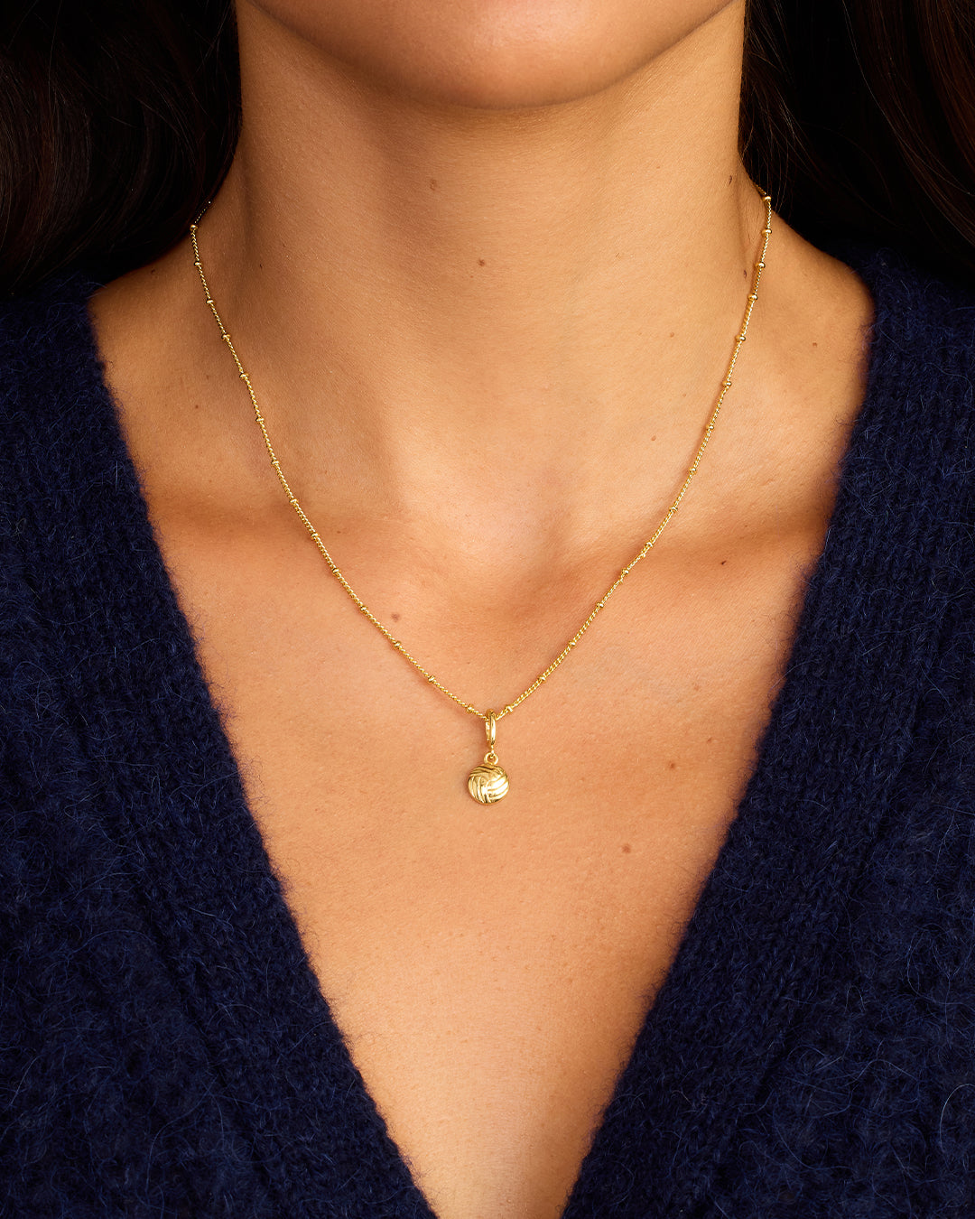 Varsity Parker Charm || option::18K Gold Plated, Volleyball
