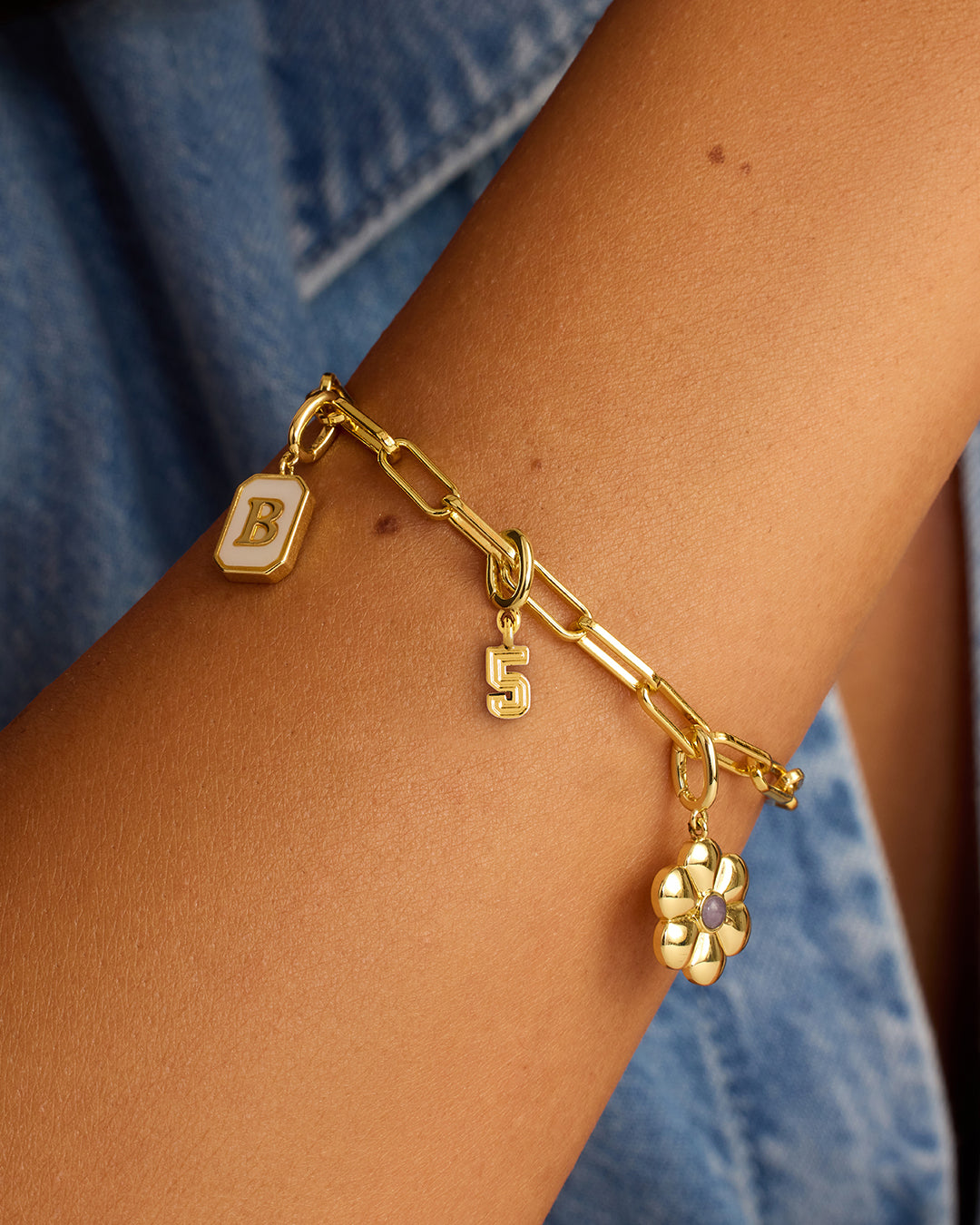 Varsity Sports Parker Charm || option::18K Gold Plated, 5