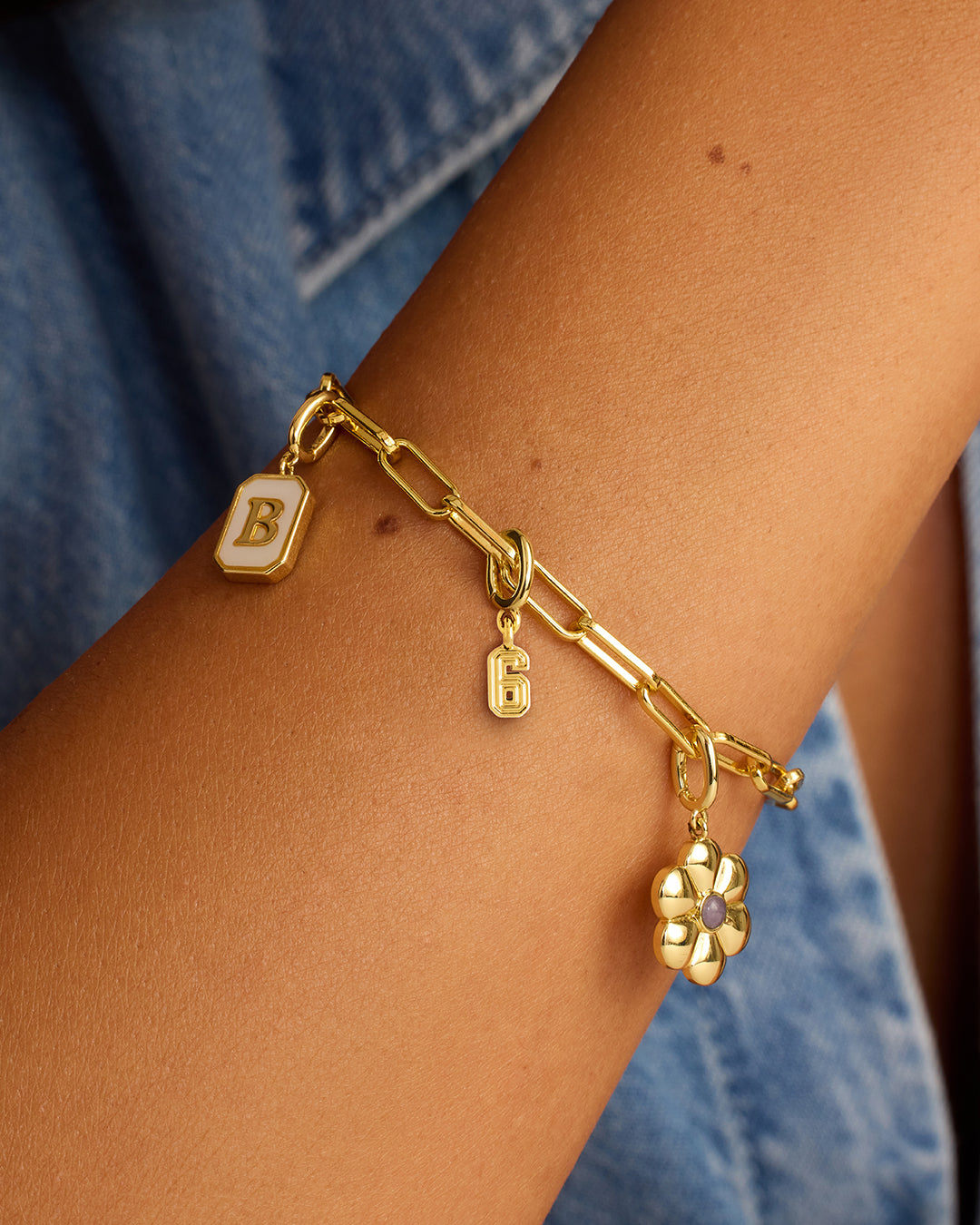 Varsity Sports Parker Charm || option::18K Gold Plated, 6