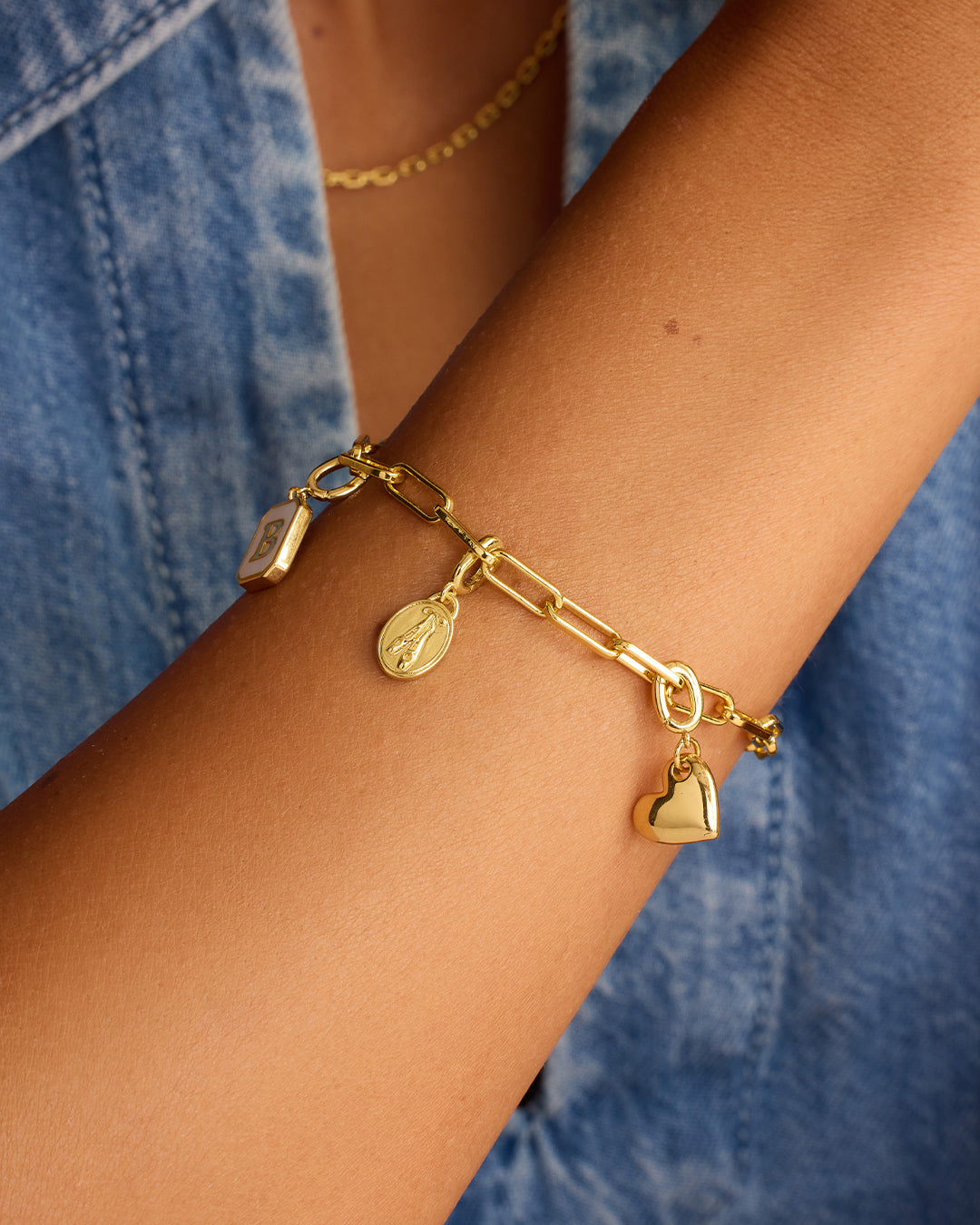 Varsity Parker Charm || option::18K Gold Plated, Dance