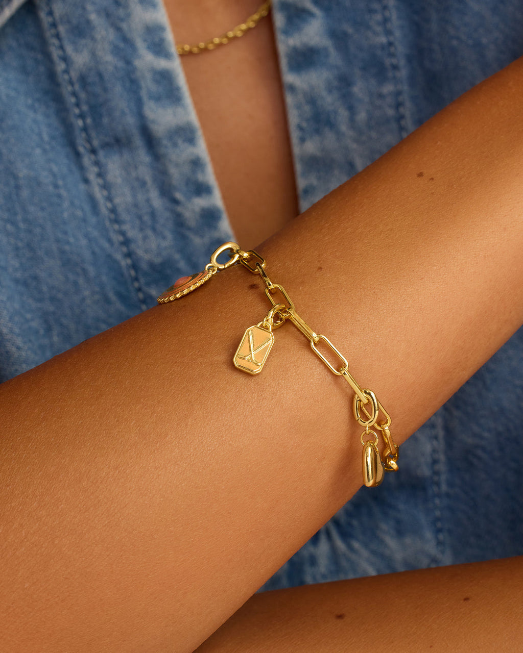 Varsity Parker Charm || option::18K Gold Plated, Hockey