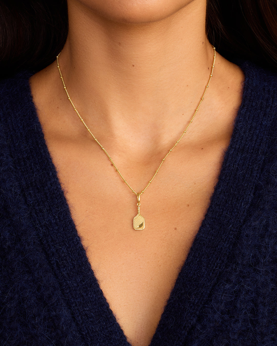 Varsity Parker Charm || option::18K Gold Plated, Pickleball