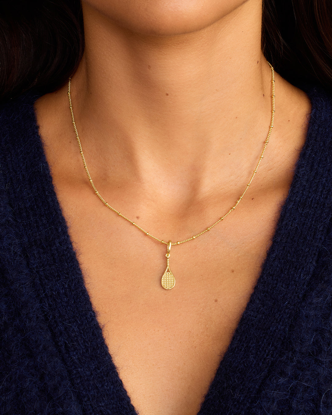 Varsity Parker Charm || option::18K Gold Plated, Tennis
