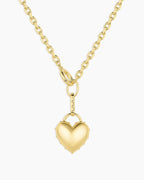 Asher Heart Necklace || option::18K Gold Plated