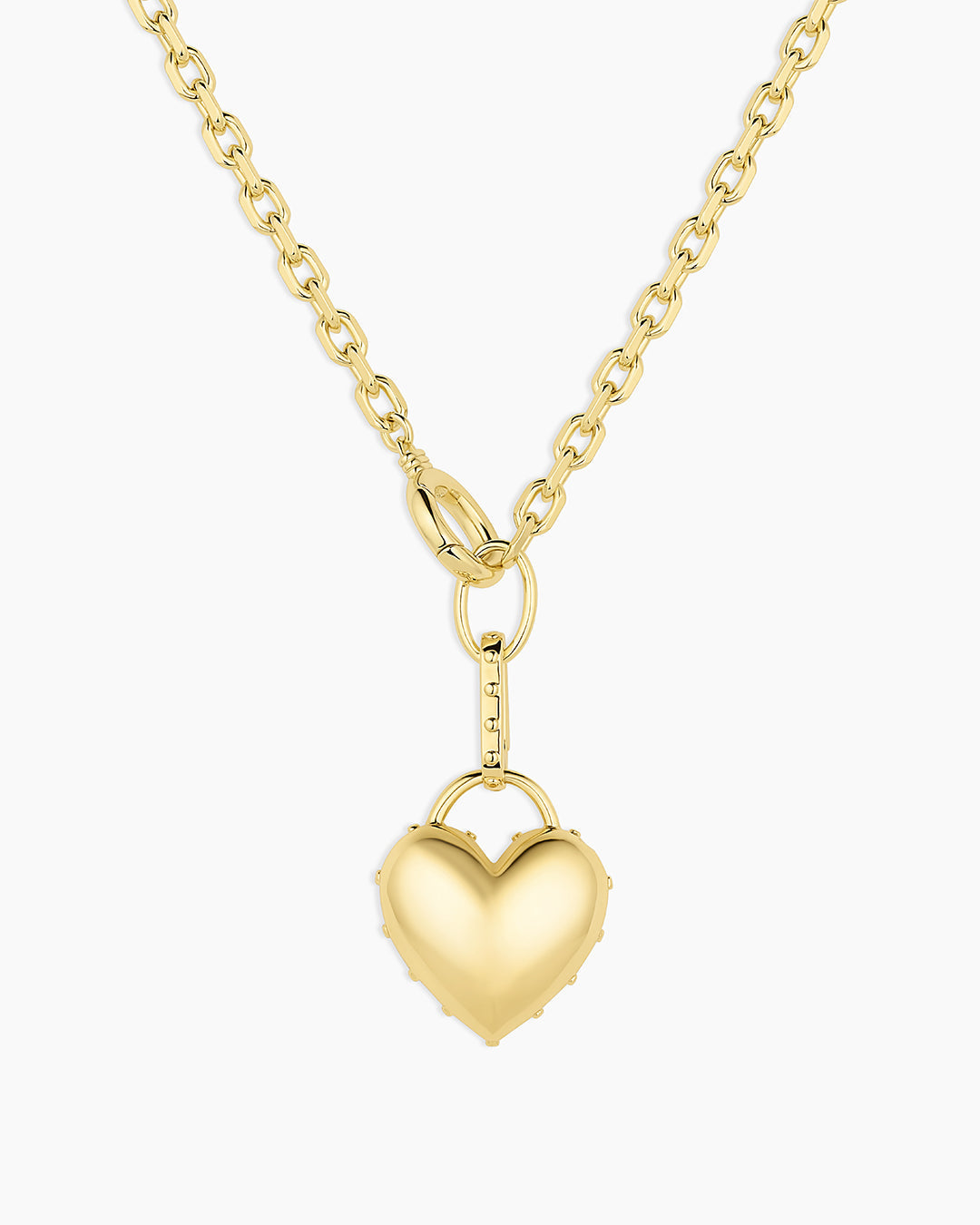 Asher Heart Necklace || option::18K Gold Plated