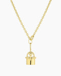 Avery Love Lock Necklace || option::18K Gold Plated