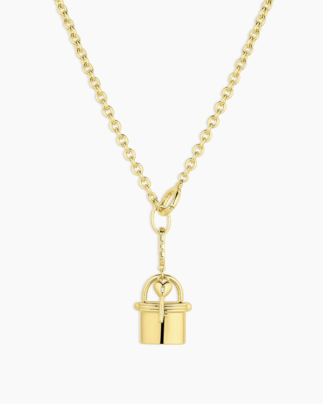 Avery Love Lock Necklace || option::18K Gold Plated
