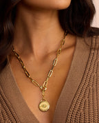 Parker XL Evil Eye Necklace || option::18K Gold Plated