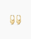Heart Padlock Huggies || option::18K Gold Plated