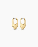 Heart Padlock Huggies || option::18K Gold Plated