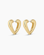 Amour Heart Hoops || option::18k Gold Plated