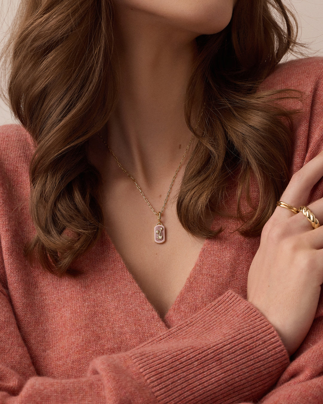 Power Gemstone Compassion Parker Charm || option::18K Gold Plated