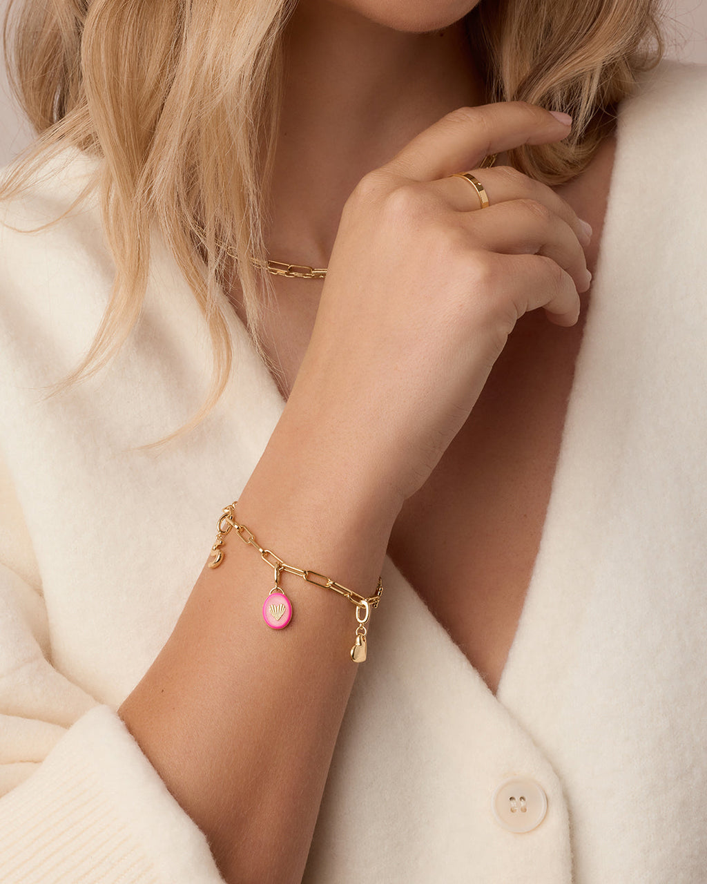 Power Gemstone Love Parker Charm || option::18K Gold Plated