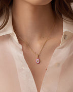 Power Gemstone Calming Parker Charm || option::18K Gold Plated