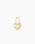 Heart Padlock Charm || option::18K Gold Plated