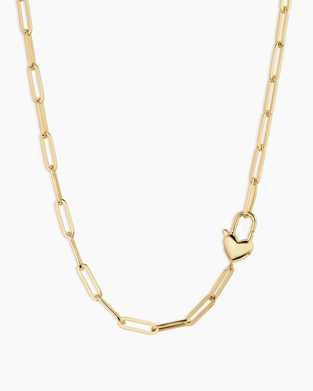 Heart Padlock Necklace || option::18K Gold Plated