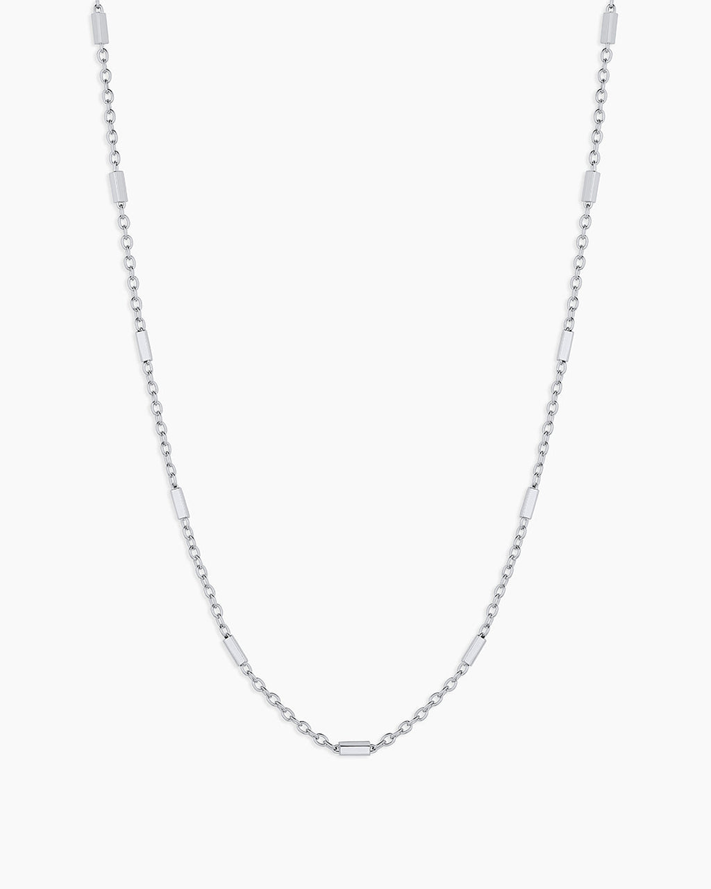 Tatum Necklace || option::19 in., Silver Plated