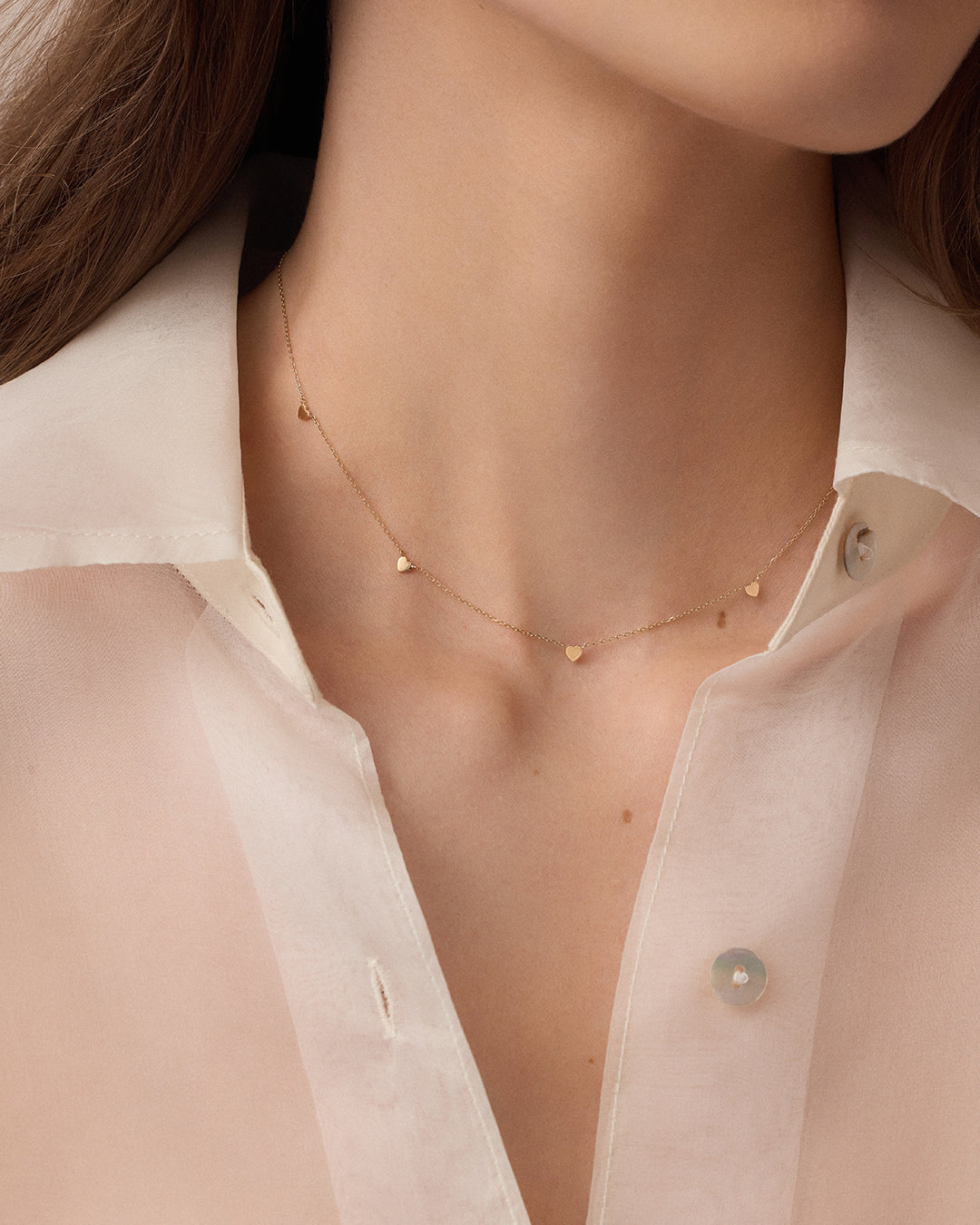 14K Gold Amour Necklace || option::14K Solid Gold