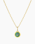 Power Gemstone Parker Charm Necklace Inspiration || option::18K Gold Plated