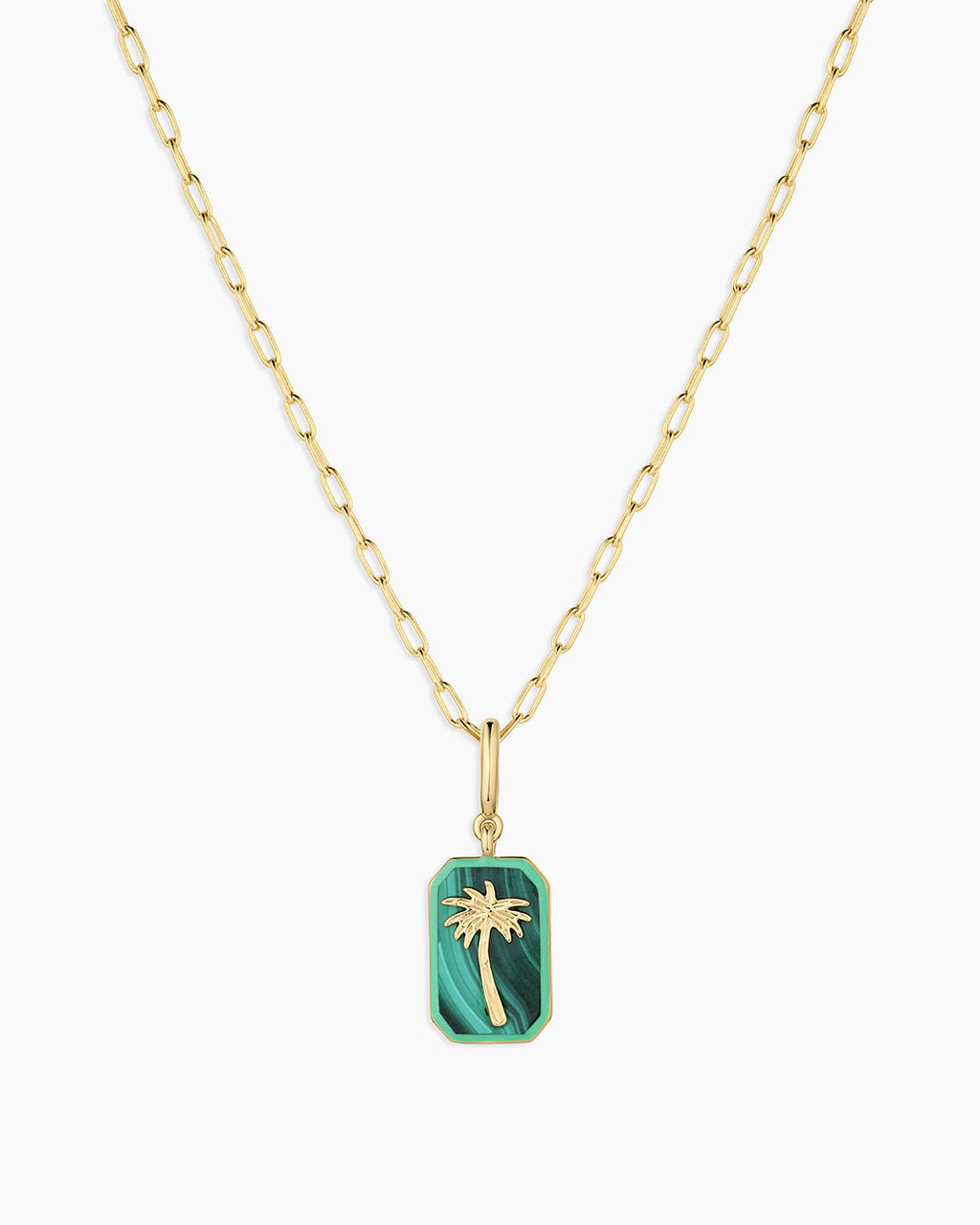 Power Gemstone Parker
 Charm Necklace Travel || option::18K Gold Plated
