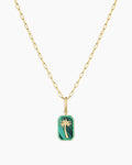 Power Gemstone Parker
 Charm Necklace Travel || option::18K Gold Plated