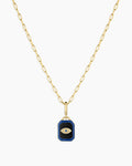 Power Gemstone Parker Charm Necklace Protection || option::18K Gold Plated