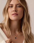 Power Gemstone Parker Charm Necklace Protection || option::18K Gold Plated