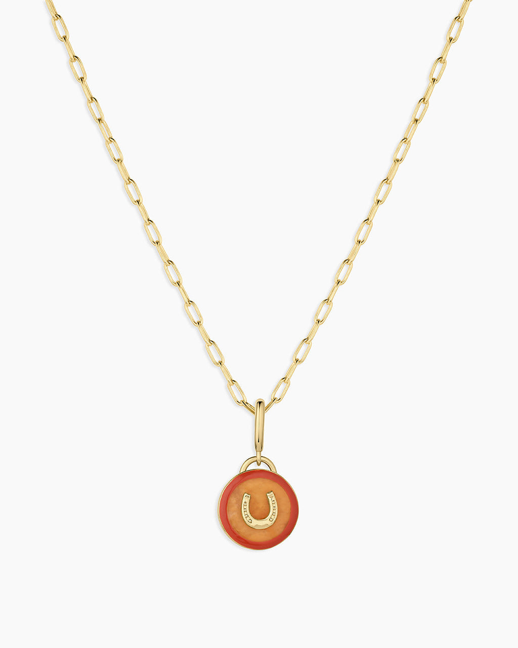 Power Gemstone Parker Charm Necklace Abundance || option::18K Gold Plated