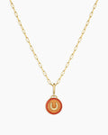 Power Gemstone Parker Charm Necklace Abundance || option::18K Gold Plated