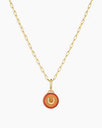 Power Gemstone Parker Charm Necklace Abundance || option::18K Gold Plated