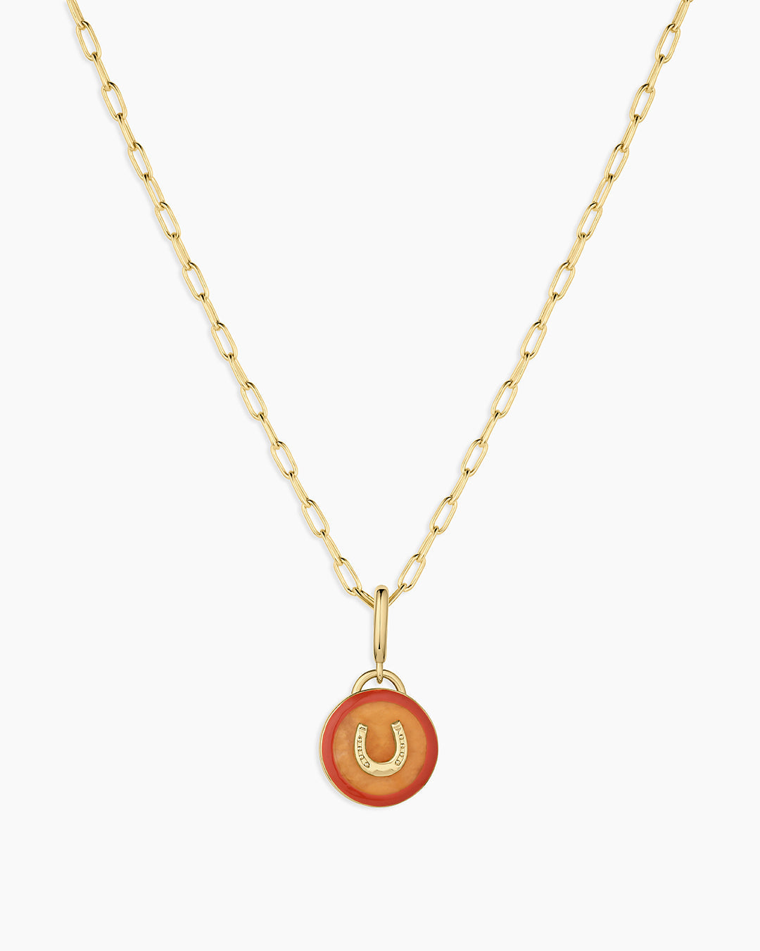Power Gemstone Parker Charm Necklace Abundance || option::18K Gold Plated