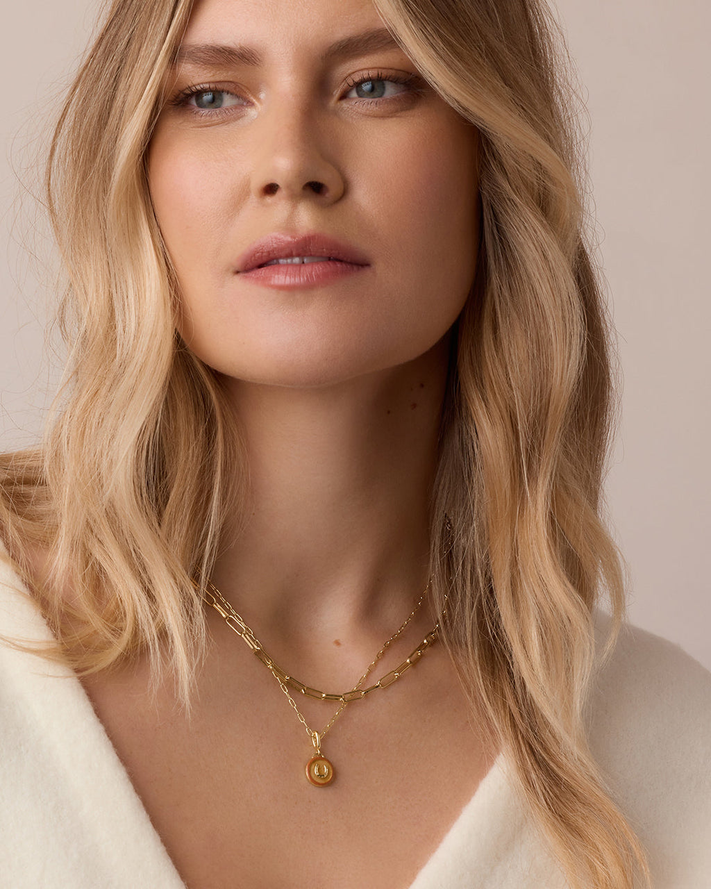 Power Gemstone Parker Charm Necklace Abundance || option::18K Gold Plated