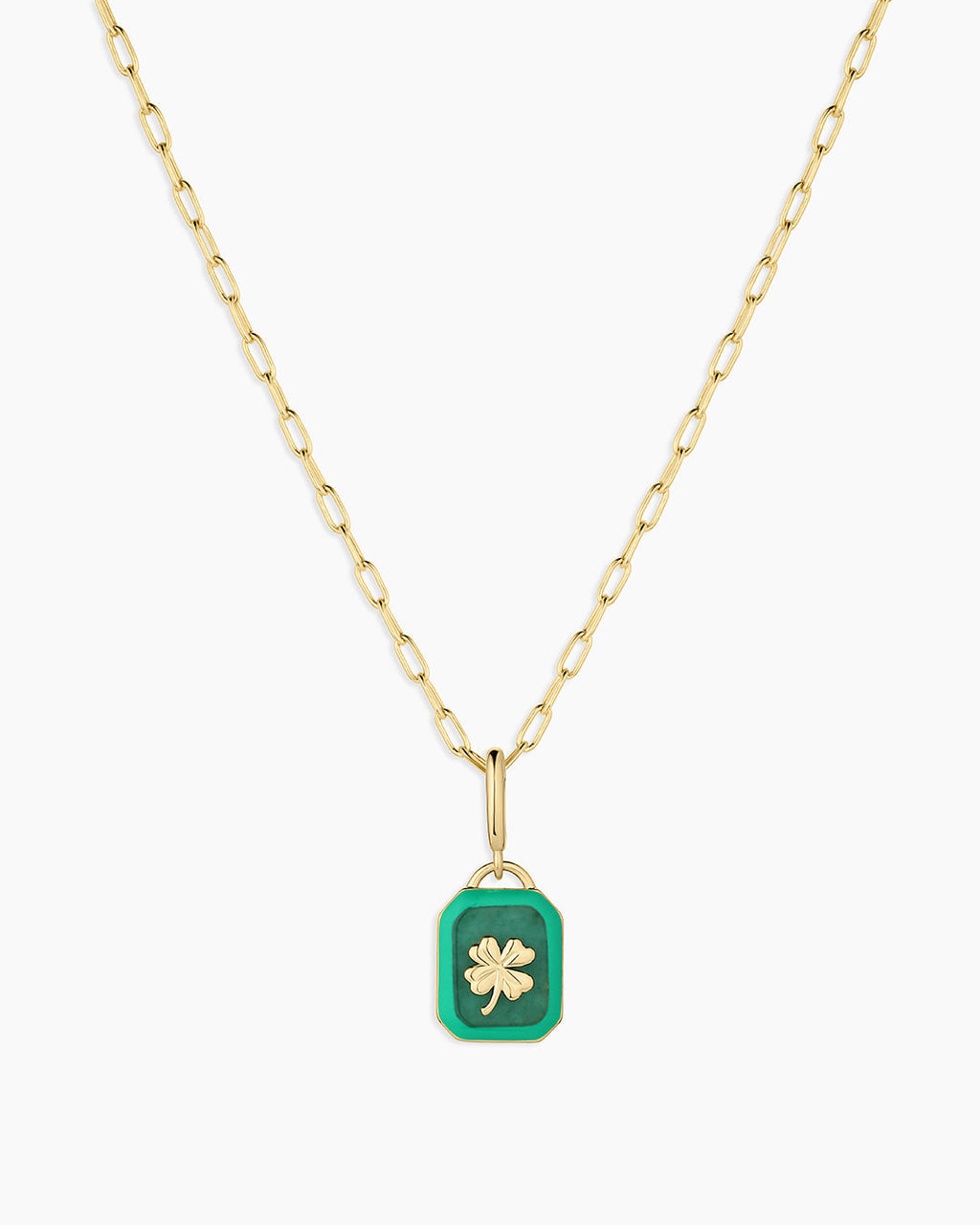 Power Gemstone Parker Charm Necklace Luck || option::18K Gold Plated