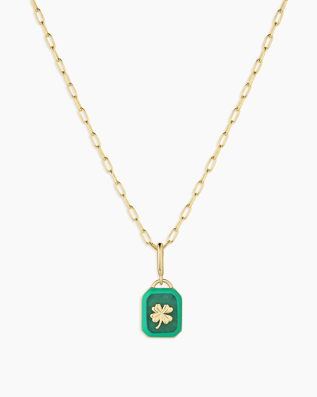 Power Gemstone Parker Charm Necklace Luck || option::18K Gold Plated
