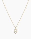 Diamond Heart Padlock Charm Necklace || option::14K Solid Gold