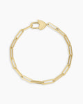 Heart Padlock Bracelet || option::18K Gold Plated