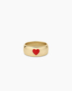 Amour Helium Heart Statement Ring || option::18K Gold Plated