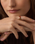 Amour Helium Heart Statement Ring || option::18K Gold Plated