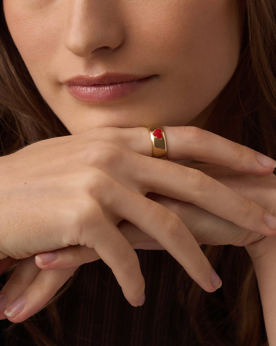 Amour Helium Heart Statement Ring || option::18K Gold Plated