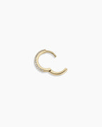 Diamond Paseo Single Huggie || option::14K Solid Gold