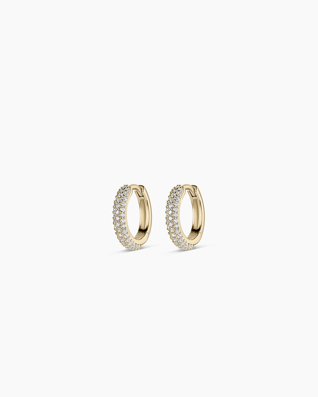 Diamond Paseo Huggies || option::14K Solid Gold