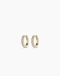 Diamond Paseo Huggies || option::14K Solid Gold