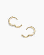 Diamond Paseo Huggies || option::14K Solid Gold