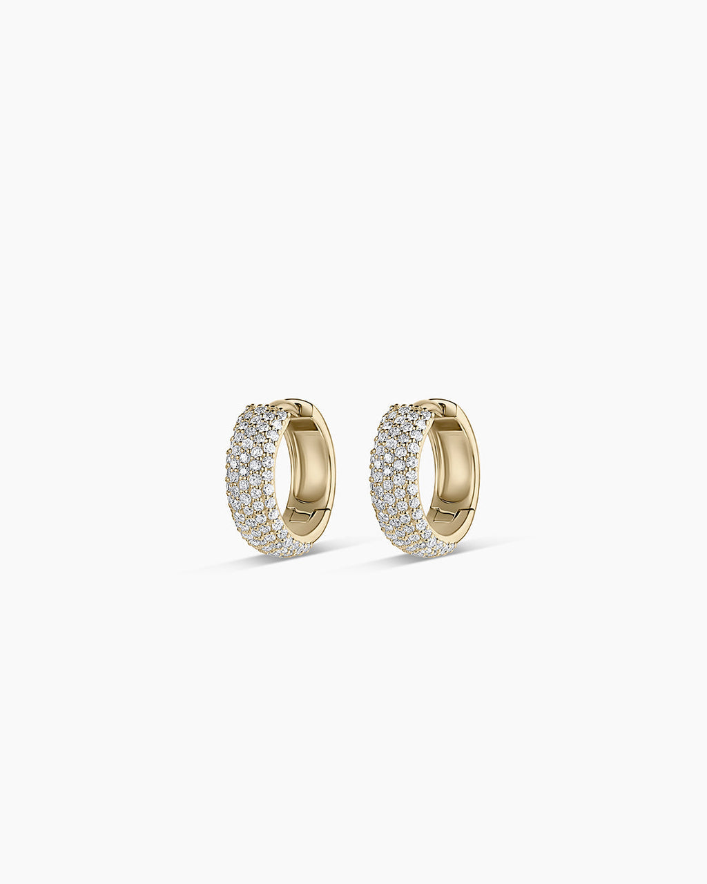 Diamond Paseo Statement Huggies || option::14K Solid Gold