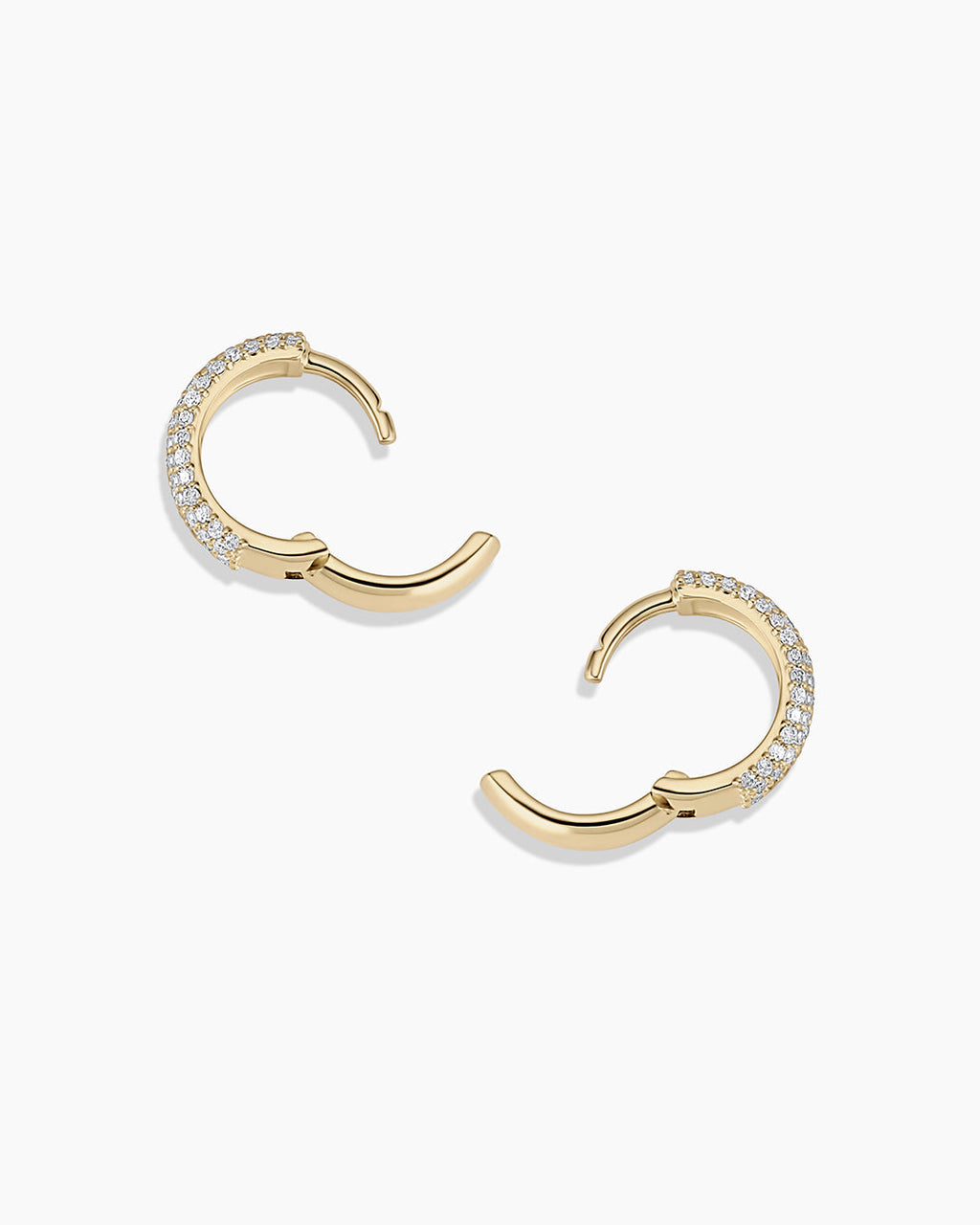 Diamond Paseo Statement Huggies || option::14K Solid Gold