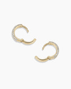 Diamond Paseo Statement Huggies || option::14K Solid Gold