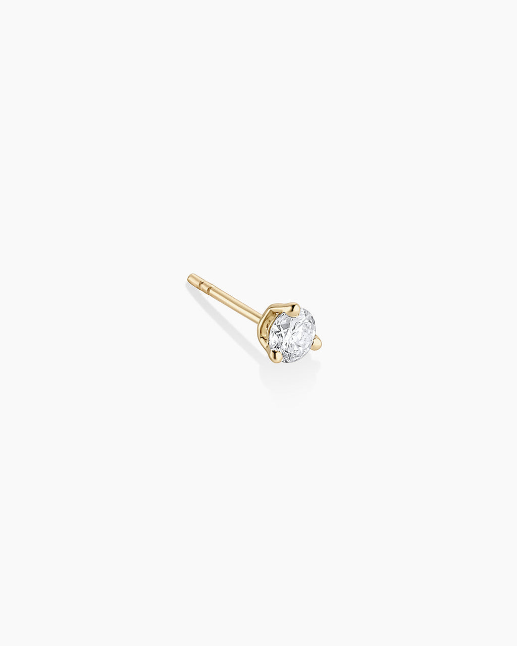 Lab Grown Diamond Solitaire Single Stud || option::14K Solid Gold, .25ct