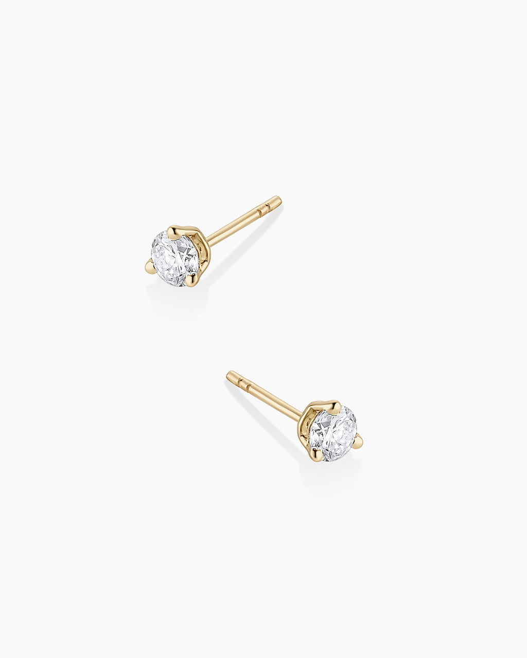 Lab Grown Diamond Solitaire Studs || option::14K Solid Gold, .25ct